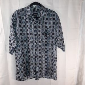 Penta Club 100% washable silk button up shirt L